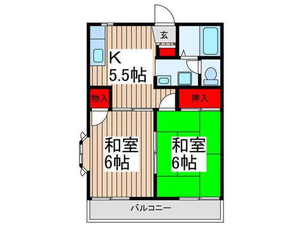 グレープハイムBの物件間取画像